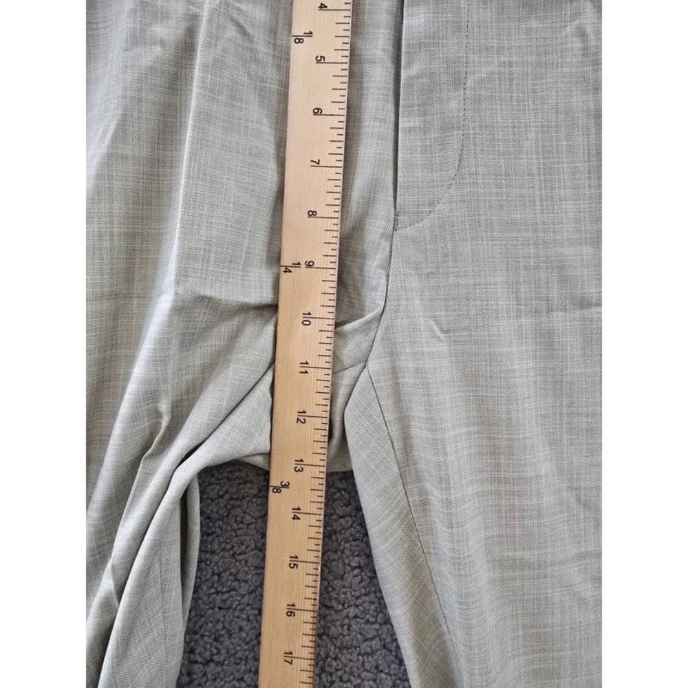 Calvin Klein Slim-Fit Dress Pants Men's 38Wx30L Taupe Solid Zip/Button Closure